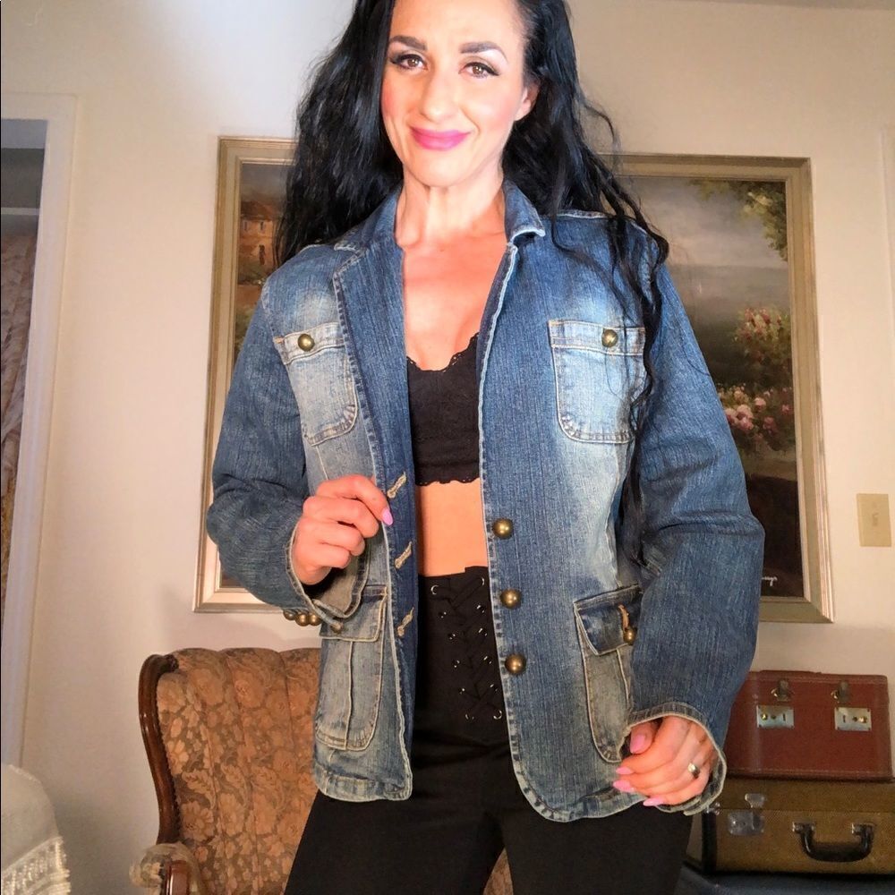 Faded Gloria denim embroidery jacket - Picture 3 of 8